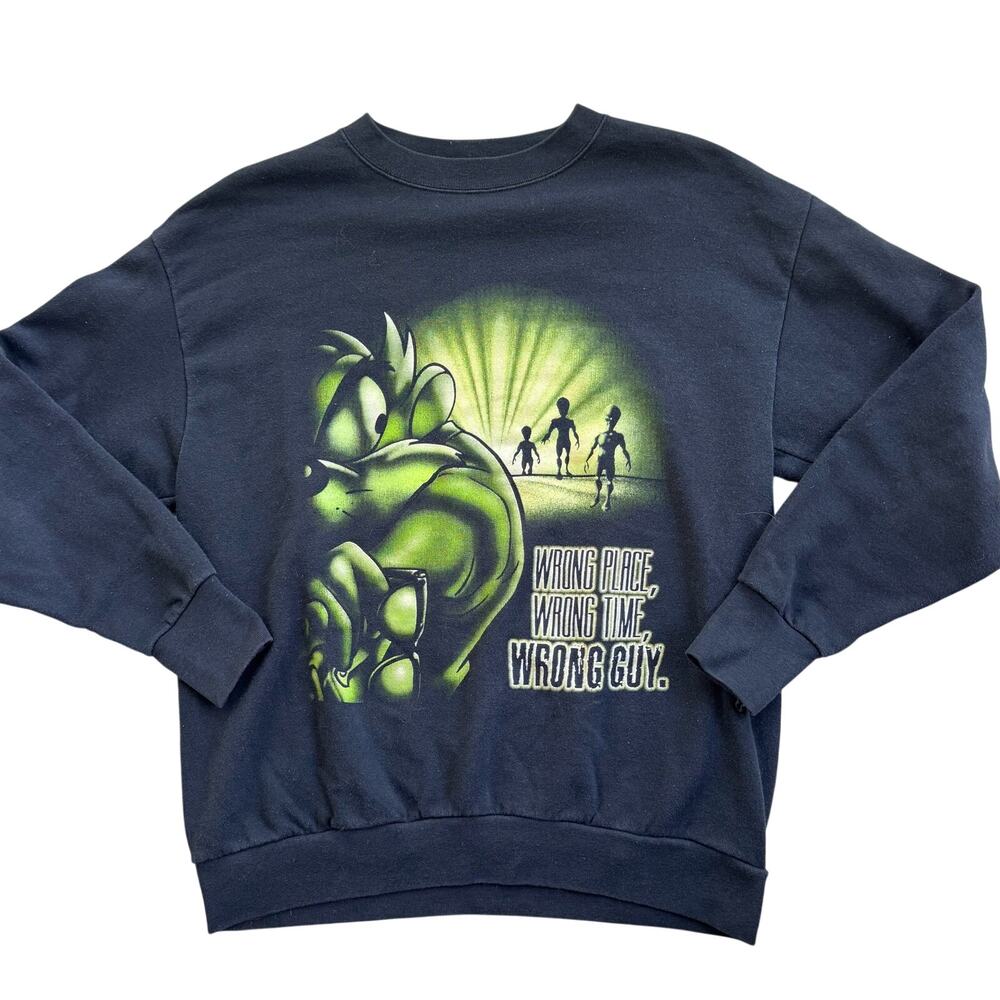 Vtg 1990s Taz Looney Tunes Taz Tazmanian Devil Aliens Wrong Place Wrong Guy Sz M